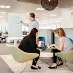 Curved Chairs and a smart board meeting