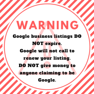 Warning Google Business Calls