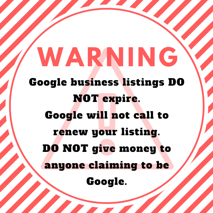 Warning Google Business Calls